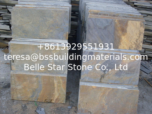 Chinese Multicolor Slate Tiles,Rusty Riven Slate Pavers,Rust Cleft Slate Floor Tiles,Slate Patio Stones,Slate Walkway