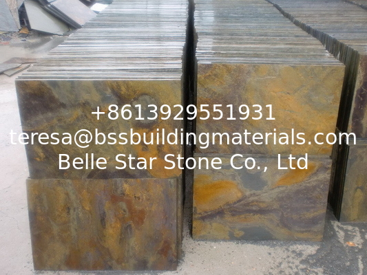 Chinese Multicolor Slate Tiles,Rusty Riven Slate Pavers,Rust Cleft Slate Floor Tiles,Slate Patio Stones,Slate Walkway