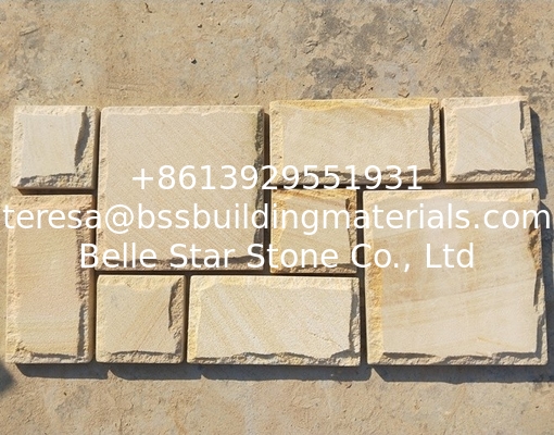 Yellow Sandstone Mushroom Stone,Yellow Mushroom Wall Stone,Sandstone Mushroom Stone Tiles,Pillar Wall Stone