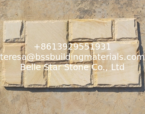 Yellow Sandstone Mushroom Stone,Yellow Mushroom Wall Stone,Sandstone Mushroom Stone Tiles,Pillar Wall Stone
