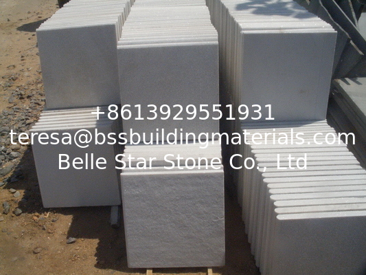Chinese White Quartzite Pool Coping Stone,Flamed Face White Quartzite Tiles,White Stone Tiles for Pool Floor