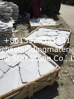 White Quartzite Random Flagstone,Random Stone,Crazy Stone,Landscaping Stone,Flagstone Wall
