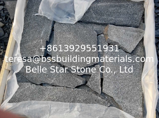 Black Quartzite Random Flagstone,Irregular Flagstone,Flagstone Walkway,Crazy Stone