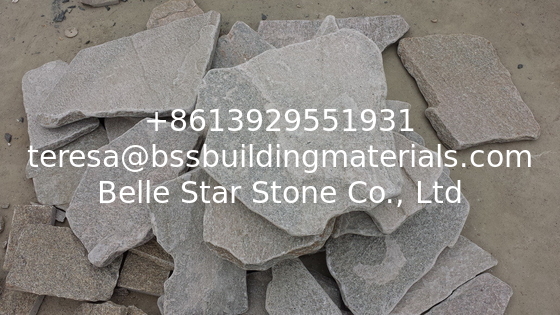 Pink Quartzite Random Flagstone,Irregular Flagstone Wall Cladding,Crazy Random Stone,Flagstone Walkway