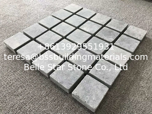 Blue Limestone Meshed Flagstone,Stone on Net,Walkway,Pavers,Grey Wall Tiles,Decor Stone