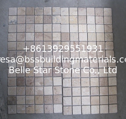 Chinese Travertine Mosaic,Stone Mosaic Tiles,Mosaic Wall Stone,Marble/Limestone Mosaic Tile