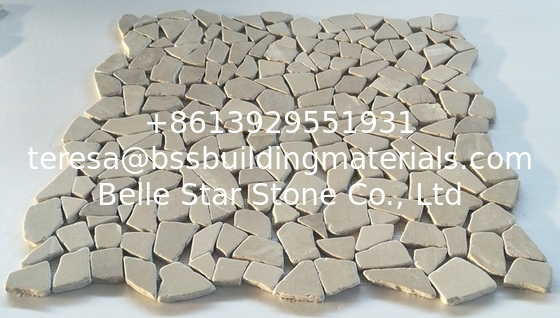 Travertine Gravel Mosaic,Stone Mosaic Tiles,Coffee Wall Mosaic,Coffee Mosaic Wall Stone