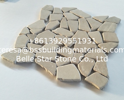 Travertine Gravel Mosaic,Stone Mosaic Tiles,Coffee Wall Mosaic,Coffee Mosaic Wall Stone