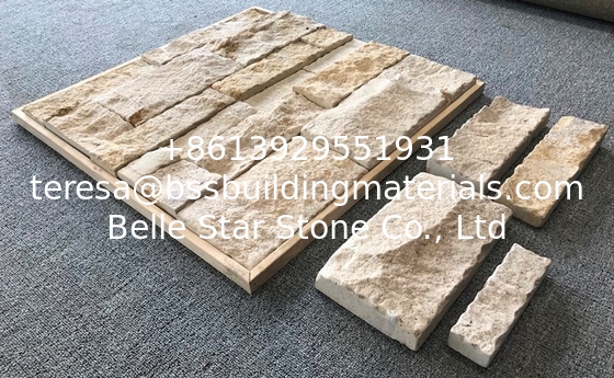 Beige Travertine Field Stone Veneer,Loose Ledgestone,Thin Stone Veneer,Random Wall Stone