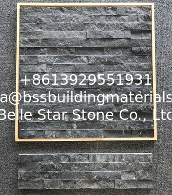 Blue Limestone Stacked Stone,Ledger Panels,Thin Stone Veneer,Black Zclad Stone Panels
