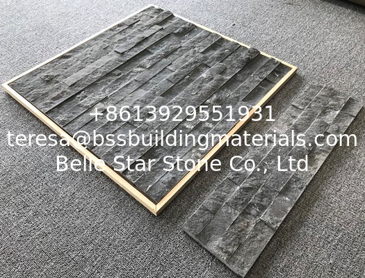 Blue Limestone Stacked Stone,Ledger Panels,Thin Stone Veneer,Black Zclad Stone Panels