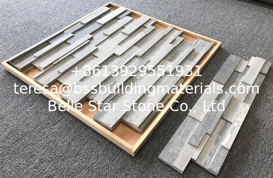 Blue Marble 3D Stone Panels,Z Stone Cladding,Light Grey Culture Stone,Stacked Stone Veneer