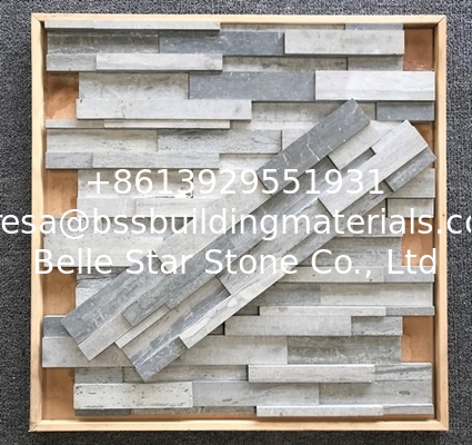 Blue Marble 3D Stone Panels,Z Stone Cladding,Light Grey Culture Stone,Stacked Stone Veneer