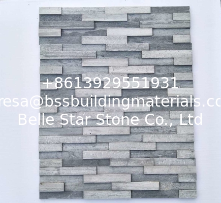 Blue Marble 3D Ledger Panels,Light Grey Culture Stone,Stacked Stone Veneer,Stone Cladding