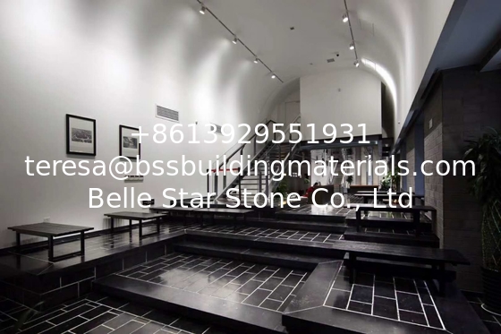Honed Blue Limestone Tiles,Black Walkway Pavers,Patio Stone Flooring Tiles,Paving Stone