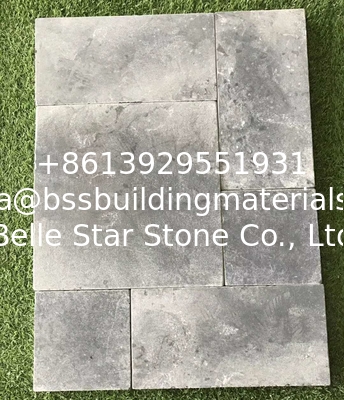 Tumbled Blue Limestone Tiles,Light Grey Patio Stones,Walkway Pavers,Stone Floor Tiles