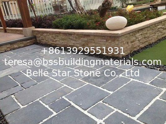 Blue Limestone Walkway Pavers,Black Terrace Flooring,Natural Patio Stones,Pavement