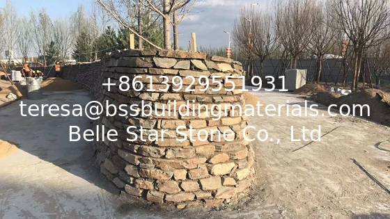 Rusty Slate Retaining Wall,Multicolor Slate Wall Stone,Natural Slate Landscaping Wall