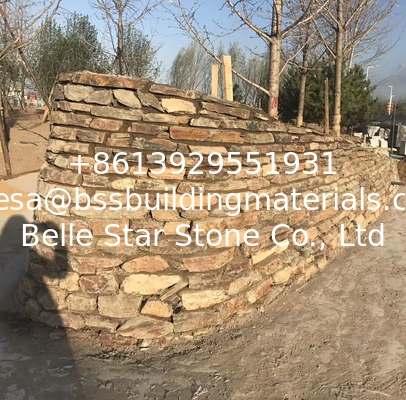 Rusty Slate Retaining Wall,Multicolor Slate Wall Stone,Natural Slate Landscaping Wall
