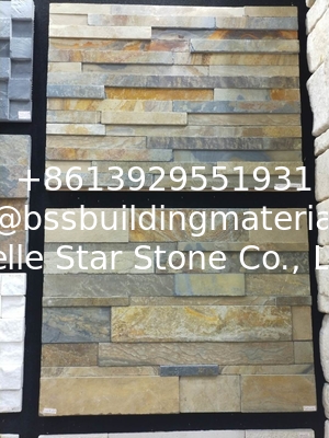 Chinese Rusty Slate Stone Veneer,Multicolor Slate Culture Stone,Wall Stone Panels