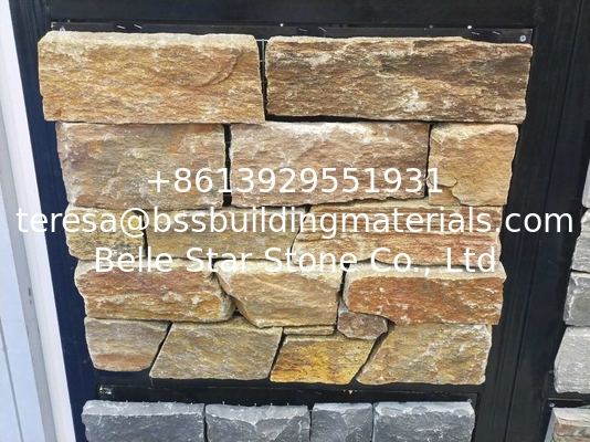 Rustic Quartzite Stone Veneer with Steel Wire Back,Quartzite Wall Cladding