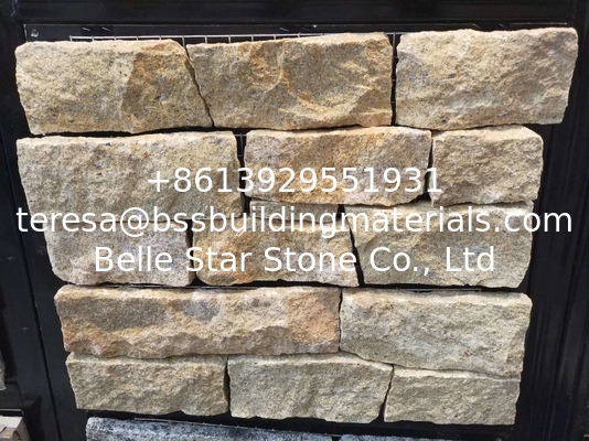 Giallo Atlantide Marble Stone Veneer with Steel Wire Back,Marble Ledger Stone Cladding
