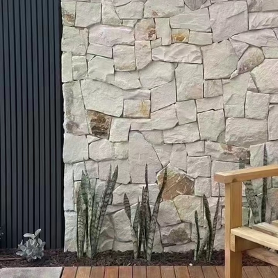 White Sandstone Irregular Random Flagstone for Wall Decor