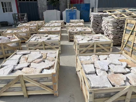 White Sandstone Irregular Random Flagstone for Wall Decor