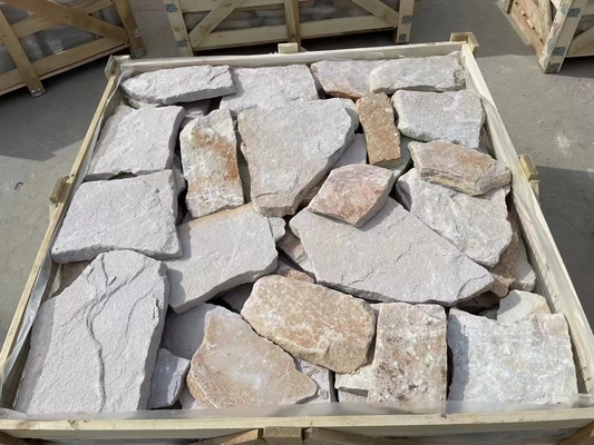 White Sandstone Irregular Random Flagstone for Wall Decor