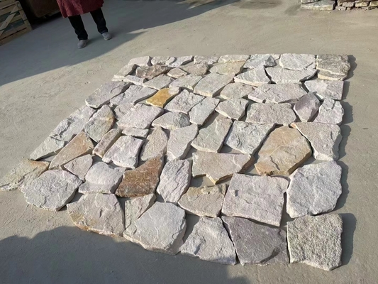 White Sandstone Irregular Random Flagstone for Wall Decor